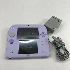 (27416)^[1 jpy ~]Nintendo 2DS lavender body only power cord attached / operation verification ending nintendo FTR-001 secondhand goods 