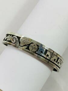 (27390)v[1 jpy ~] Indian jewelry ho pi group bangle Native American n silver accessory jewelry men's secondhand goods 