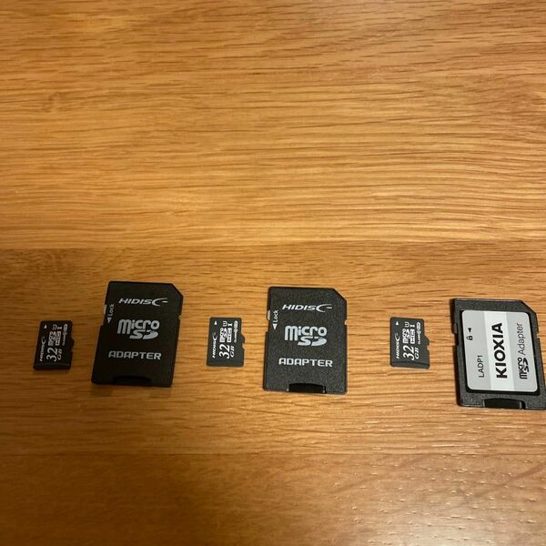 microSD マイクロSDカード SDHC 32GB 3枚　合計96GB GEOで購入　SDカードアダプター付き