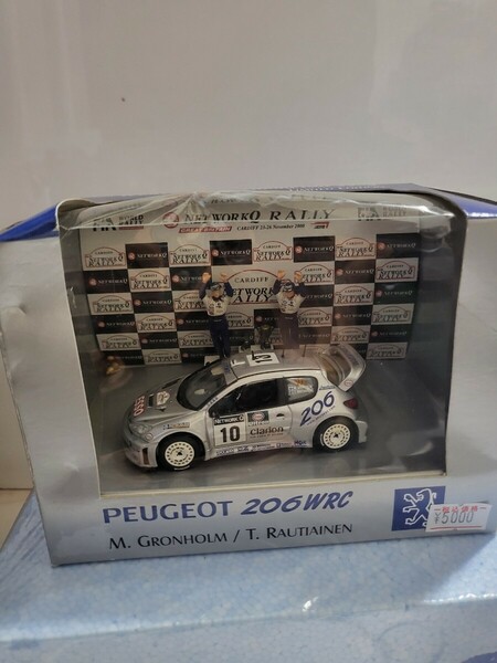 絶版ミニカー VITTESSEビテス 1/43 SKW026 PEUGEOT 206 WRC M.GRONHOLM / T.RAUTIAINEN WORLD CHAMPIONS 2000 プジョー ラリーミニカー