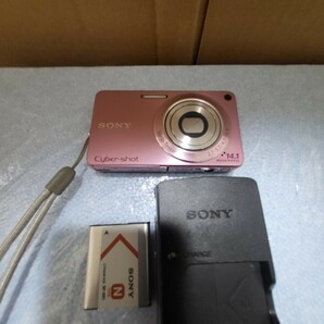  美品 SONY Cyber-Shot DSC-W350 ソニー サイバーショット ピンク デジタルカメラ デジカメ 動作確認済み ピンク色デジカメ