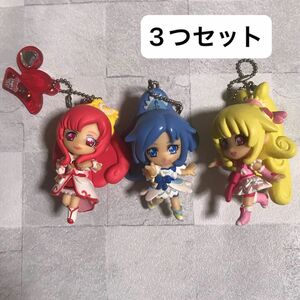 3個セット♪ドキドキプリキュアマスコットキーホルダー 中古 キュアハート キュアダイヤモンド キュアエース フィギュア 