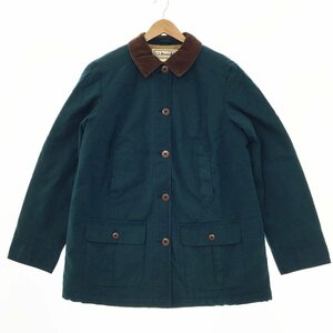 ★美品 L.L.Bean エルエルビーン 267097 ハンティングジャケット コーデュロイ 267097 サイズS レディース ブルーグリーン 2AB/91035r