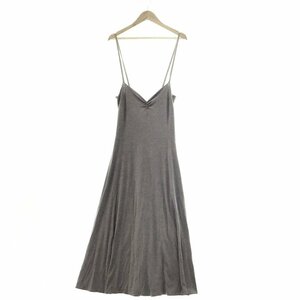*GIORGIO ARMANIjoru geo Armani camisole dress lady's size 44 gray One-piece silk .2000334 1BA/42017