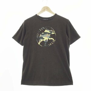 ●HUNTING WORLD ハンティングワールド 半袖 プリントTシャツ メンズ サイズM カーキ トップス 迷彩 カモフラ柄 ゾウ柄 1301 1AA/42008