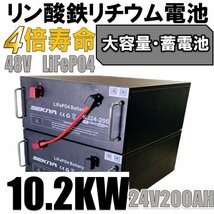 この価格で１０ＫＷ、蓄電池を自分で作る、メールサポート無料【西濃営止送料無料】SEKIYA LiFePO4 リン酸鉄リチウム　48V10.2ｋｗAh_画像1