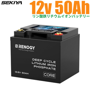 リン酸鉄リチウムイオンバッテリー Core 12V 50AH 3500回寿命 安全 バッテリー リチウム電池 lifepo4 ディープサイクル BMS保護 SEKIYA