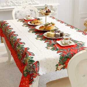 テーブルクロス 長方形 花柄 テーブルカバー 食卓カバー クリスマス christmas Xmas ZCL950