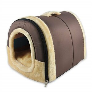 ◆最安にします◆犬小屋ドッグハウス猫子犬ペット暖かいソフトウォーム洞窟ベッドdogcatキャット家折り畳み CJL016