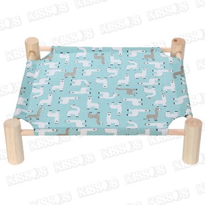 ハンモック ベッド 木製 ペット 猫 小型犬 組立 簡単 工具 不要 通気性 洗濯 便利 猫ベッド (アルハカコンフリートセット) ZCL1258