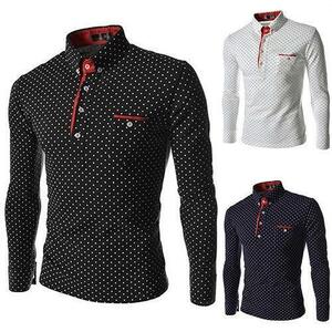 メンズ ポロシャツ 長袖 ゴルフウェア ゴルフシャツ Tシャツ　 M-3XL 黒 / 白 / 紺3色選択可 ZCL871