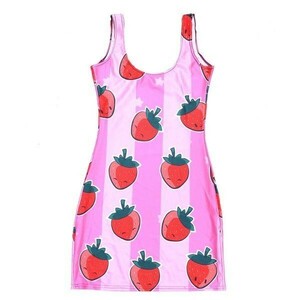 CHQ110# いちご 苺 ワンピース ドレス　かわいい