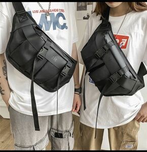 ◆新品◆メンズ レディース　ユニセックス　男女兼用　ショルダーバッグ ウエストバッグ　PUレザー　防水　撥水 DJ035