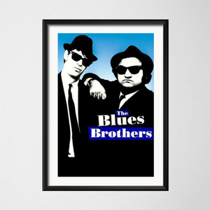 CHQ729# ブルースブラザーズ the blues brothers　キャンバスポスター 50×70cm アート　プリント　枠なし　海外製 F