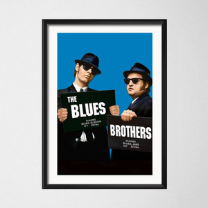 CHQ692# ブルースブラザーズ the blues brothers　キャンバスポスター 50×70cm アート　プリント　枠なし　海外製 B