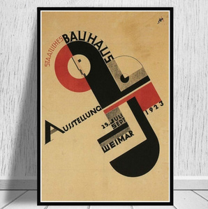 CHQ706#バウハウス　BAUHAUS　プリント　キャンバスアートポスター 　50×70cm インテリア 雑貨　海外製 枠なし A