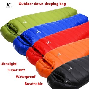 新品 寝袋 シングルサイズ ダックダウン600g シュラフ ポータブルベッド 布団 キャンプマット ナイロン エアベッド アウトドア ZCL416
