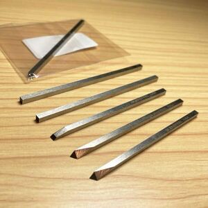 売り切り！　定価3万　新品未使用　GRS 彫刻刀　Glensteel Square Graver & Flat Graver & Blank(未加工)　合計6本セット