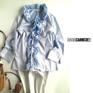  Nara Camicie NARACAMICIE оборка блуза 1 голубой 