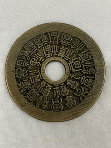 GIO5-400 二十四福寿 絵銭 中国 古銭 アンティーク 現状品 21.2g 直径:約44.5ｍｍ 幅：約2ｍｍ
