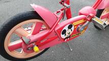 ミッキーマウスの幼児自転車14インチ　折り畳み式　補助輪付属　中古品　北海道十勝管内引取り歓迎_画像6