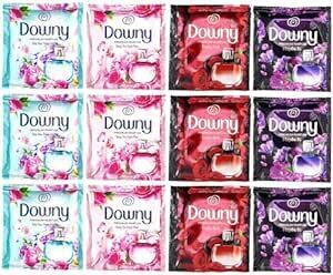 Downy アジアンダウニー 柔軟剤 お試しセット 小分けサイズ アソート 4種類 12袋入り パルファムコレクション