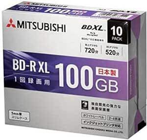 三菱化学メディア 4倍速対応BD-R XL 10枚パック　100GB ホワイトプリンタブル VBR520YP10D