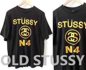 00's ヴィンテージ/OLD STUSSY:オールド ステューシー/熊本チャプト限定/SS №4 シャネルロゴ プリント Tシャツ/ブラック/Msize