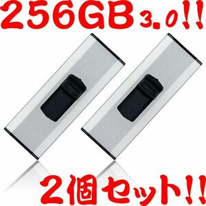 値下げ！(お買い得！)USBメモリ 256GB 3.0【2個セット】