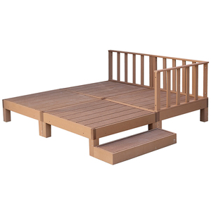  wood deck 4 pcs fence attaching 1 tsubo human work wooden bench wood terrace wood panel wood grain deterioration . difficult tea light brown MSMIK-0011LBR