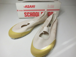 [.. equipped ] new goods ASAHI 25.5cm on shoes indoor shoes yellow yellow physical training pavilion shoes shipping 60 size 