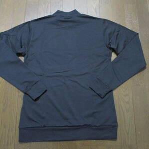 ☆LUXE AKM PLUS/リュクスエイケイエムプラス☆未使用 フロントロゴモックネック長袖Tシャツ サイズ：L ブラック ゴルフ トレーニング ジムの画像8