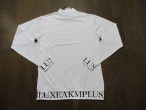 ☆LUXE AKM PLUS/リュクスエイケイエムプラス☆未使用 袖ロゴモックネック長袖Tシャツ サイズ：L ホワイト ゴルフ スポーツ ジム おしゃれ_画像8