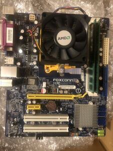 【中古動作品】マザーボード：FOXCONN M61PMV CPU：AMD Athlon 64 X2 4600+ メモリ4GB リアパネル CPUファン 自作 パソコン