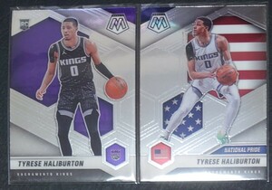 【RC2枚セット】【Tyrese Haliburton】2020-21 Mosaic RC Base & National Pride Base Now Indiana Pacers Starter