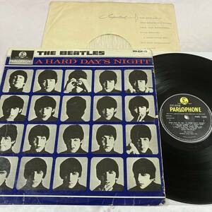 [1st Press ]mato3N/3N UK монофонический запись желтый pa-ro phone A HARD DAY'S NIGHT Beatles THE BEATLES