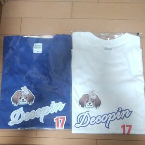 【未開封】デコピンTシャツ ホワイト&ブルー