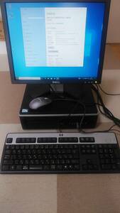  used desk top Windows 10 17 type monitor set 500GB HP Compaq 6000 Pro SFF Celeron