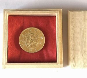 * old 10 jpy gold coin Meiji 13 year tree boxed rare collection 