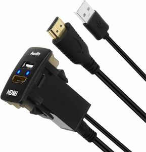 USB入力ポート＆HDMI入力ポート カーUSBポート TOYOTA トヨタ Hilux VIGO 車系用 (HDMI)