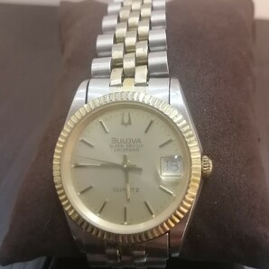 一円スタート  ブローバ BULOVA SUPER SEVILLE クオーツ ボーイズorレディース コンビカラーの画像1