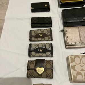 【1円／美品有】GUCCI グッチ coach コーチ Mont Blanc モンブランなど 長財布 折財布 手帳ケース キーケース 大量 おまとめ 32点セットの画像3