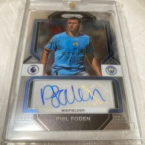 2022-2023 Panini Prizm Premier league Soccer Phil Foden フォーデン Manchester City サイン AUTO