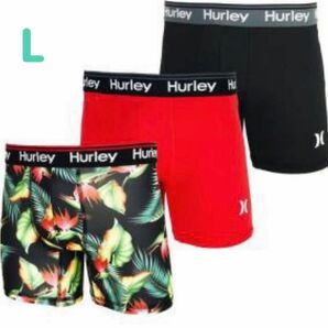 数量限定 Hurley ハーレー ボクサーパンツ 吸汗速乾 Lサイズ 2枚組