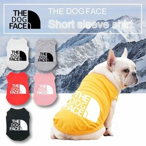 [ бесплатная доставка ] The *tog лицо можно выбрать цвет & размер THE DOG FACE собака THE NORTH FACE North Face способ летняя одежда собака для . прогулка собака одежда собака для короткий рукав 