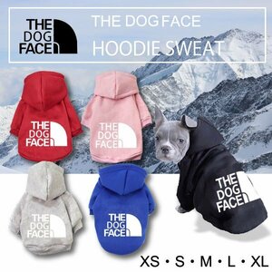 送料無料 THE DOG FACE パーカー ザトッグフェイス 選べるサイズ＆カラー ドッグフェイス 犬 冬服 パロディ ドッグウェア 犬用 長袖