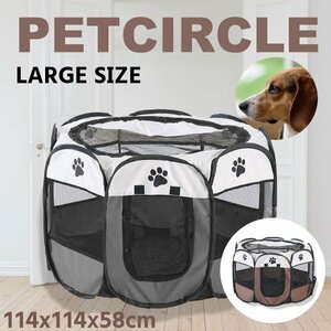  free shipping pet Circle folding 114x58cm L size is possible to choose color mesh Circle gauge for pets Circle dog pad compact 