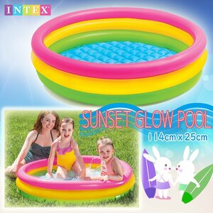  Sunset g rope -ru[ size :114cm*25cm] vinyl pool baby pool pool water .. child playing in water Kids garden summer vacation summer colorful 