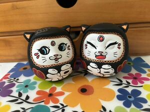 Art hand Auction Daruma Mini Daruma Cat Piggy bank Carp Cherry blossom Japan JAPAN Japanese Ornament Interior Hand-drawn illustration Feng Shui Protection from evil Amulet Mascot Cute, Interior accessories, ornament, Japanese style