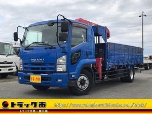 フォワード 増トン 3段クレーン付き平ボディー 7.3t ラジコン ベッド付き フックイン 6MT